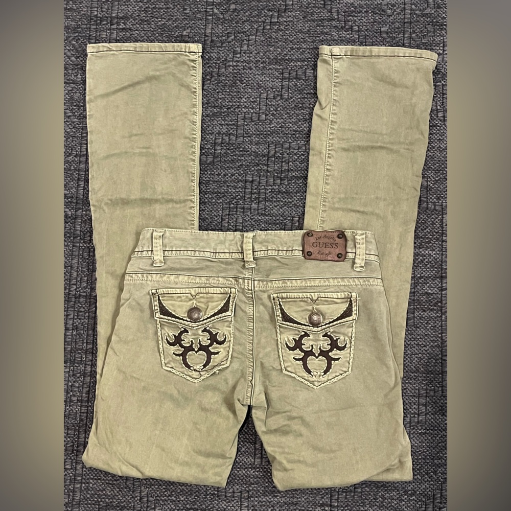 Guess 2000s low rise straight leg Jeans with Pocket Designs
